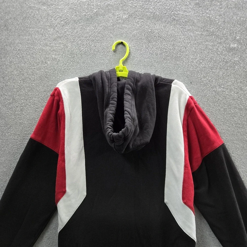 True Religion Men Hoodie L/G Black Colorblock‎ Fleece Buddha Activewear Zipper